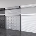 Various Style Garage Doors With Roller And Paneled Designs In Black Grey White