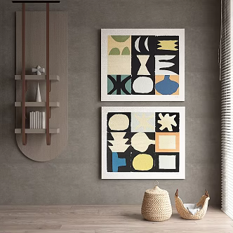 Quiet Wind Decorative Painting 3d model