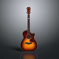 High Quality Acoustic Guitar With Sunburst Finish And Mahogany Body Design