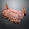 Traditional Handcrafted Equipment with Wooden Frames and Leather Covering for Carrying Loads