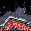 Future Architecture Skyscrapers With Neon Accents And Complex Structural Design
