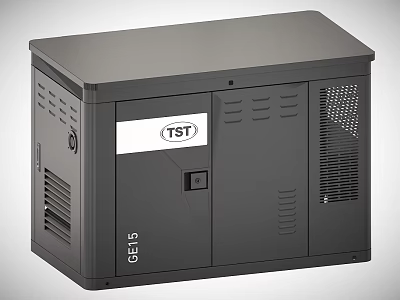 TST Brand GE15 Model Black Industrial Equipment Cabinet Style With Door And Vents 3d model