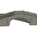 Classical Landscape Bridge Design With Stone Steps And Arch Railings 3d model