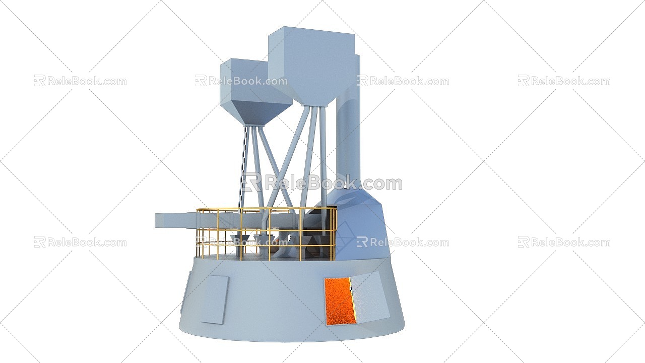 Industrial equipment electric furnace 3d model