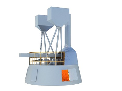 Industrial equipment electric furnace 3d model