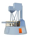 Industrial equipment electric furnace 3d model