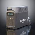 ECOMAX PRO Industrial Portable Power Station With Digital Display Multiple Outlets And Wheels 3d model
