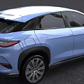 Light Blue Modern SUV With Sleek Body Design LED Headlights And Alloy Wheels