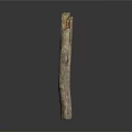 Natural Wooden Log Featuring Rough Surface And Rich Natural Texture On Gray Backdrop