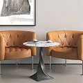 Italian Table and Chair Combination Coffee Table and Chair Negotiation Table and Chair Reception Table and Chair Casual Table and Chair Combination 3d model