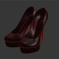 Elegant Gray Platform High Heels Stylish Women's Fashion Footwear Design