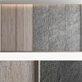 Modern Background Wall Design With Textured Wooden And Stone Panels For Home Decor
