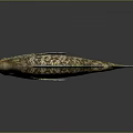 Colorful Fish With Shiny Scales Green Gold Brown 3D Rendered On Dark Background