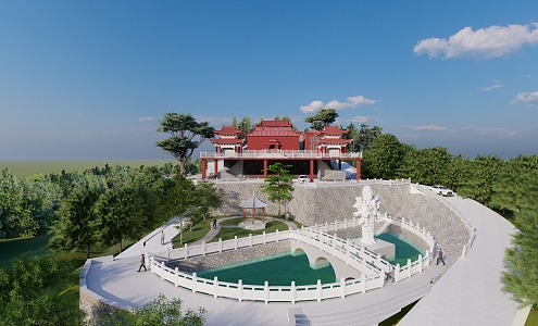 Chinese temple 3d model