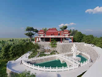 Chinese temple 3d model