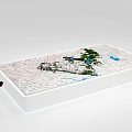 Urban Planning Sand Table Featuring Road Network Green Spaces Buildings And Water Features