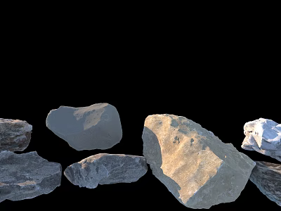 Natural Stone And Wood Elements For Interior Design Projects 3d model