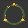 Stylish Green Circular Bracelet With Yellow Decorations And Emerald Gemstones