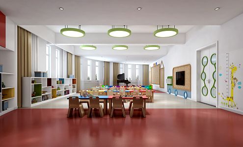 Modern Kindergarten Classroom 3d model