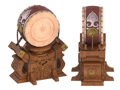 Big Drum Wrongful Drum War Drum Instrument 3d model Big Drum Wrongful Drum War Drum Instrument 3d model