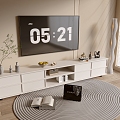 Modern Cream Style TV Cabinet Whole Cabinet Sideboard Cabinet Balcony Cabinet Storage Cabinet Entrance Cabinet 3d model