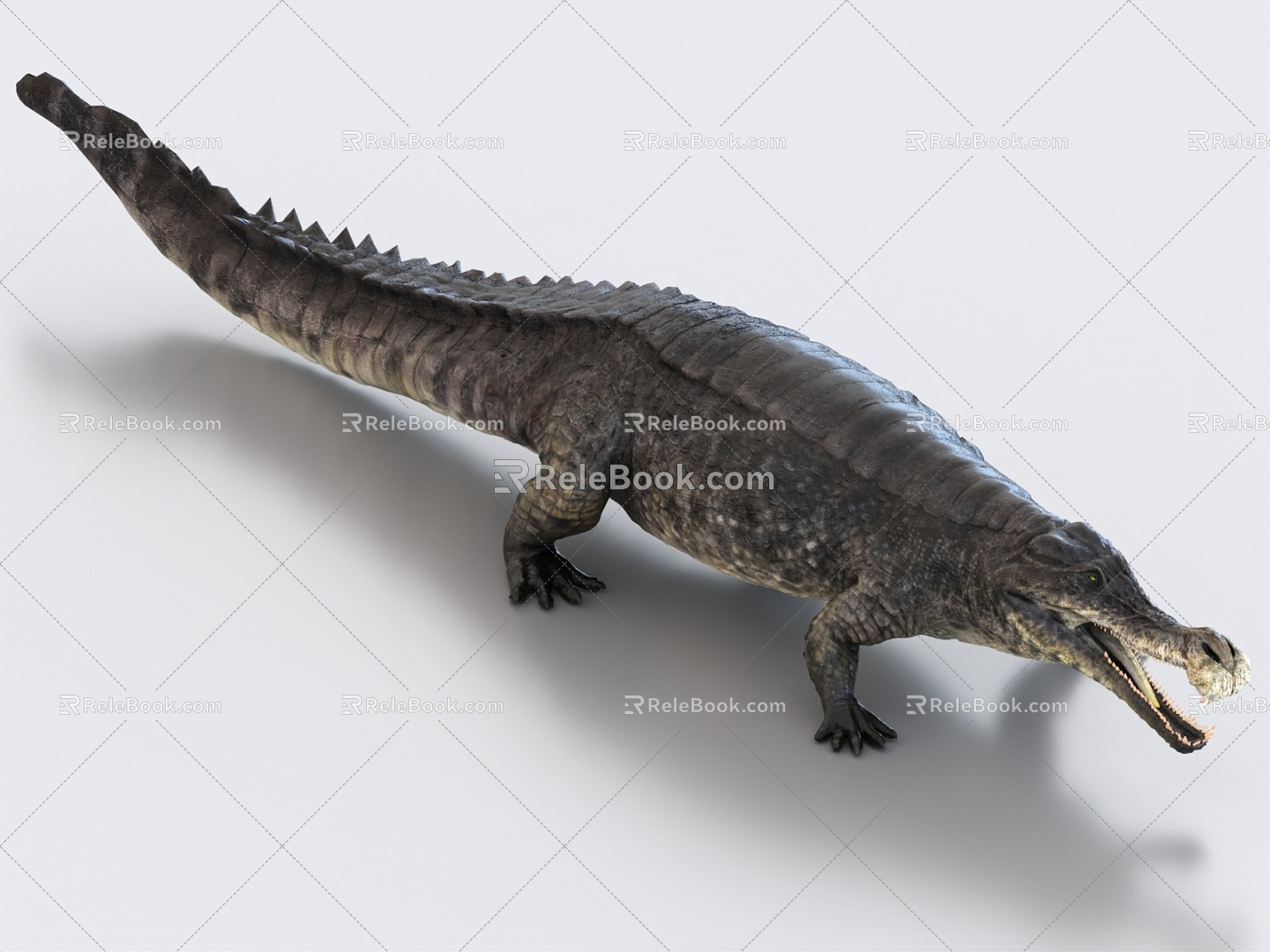 Emperor crocodile prehistoric crocodile prehistoric animals ancient creatures 3d model