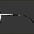 Stylish Modern Sunglasses With Blue Lenses Silver Frames And Black Temple Arms