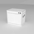 Modern White Storage Cabinet With Doors Control Panel And Ventilation Holes 3d model