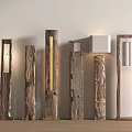 Middle Ancient Floor Lamp Modern Log Lamps Log Floor Lamp Wall Lamp 3d model