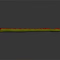 Realistic 3D Model Green Red Long Snake With Vibrant Red Eyes