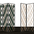 Modern screen metal lattice screen partition 3d model