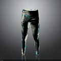 Stylish Green And White Tropical Plant Patterned Leggings For Women Fashion Wear