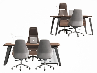 Modern Office Desk and Chair Combination Office Chair Manager Room Desk and Chair Desk and Chair Computer 3d model