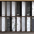 Stylish TV Background Wall With Various Marble Tiles Different Colors And Textures