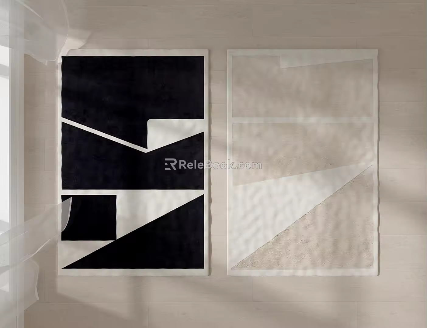 Modern Square Carpet Simple Carpet 3d model