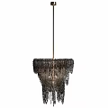 Artistic Dark Fringe Chandelier Design With Hanging Tassel Elements For Modern Decor