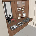 Cozy Restaurant Kitchen Featuring Wooden Cabinets Organized Utensil Drawers Vase With Flowers Toaster And Apples