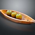 Modern Fruit Plate Fruit Plate Apple Red Fuji Apple 3d model