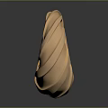 Golden Spiral Ring Shaped Metallic Clothing Accessory With Twisted Design For Trendy Looks