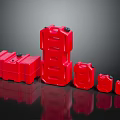 Red Plastic Storage Containers In Various Sizes For Equipment Storage Solutions 3d model