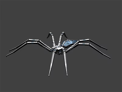 Modern game character mechanical spider 3d model