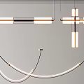 Stylish Modern Pendant Lights With Curved Lines And Contemporary Design Elements 3d model