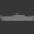 Grey Metal Container Top With Round Lid And Bolted Fasteners Industrial Design