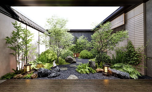 New Chinese Courtyard Landscape 3d model