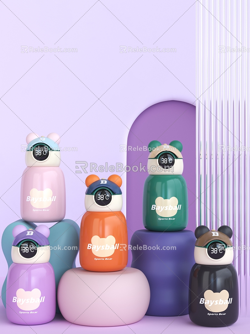 Cup Bear Cup Thermos Cup Children's Cup 3d model