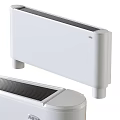 White Modern Air Conditioner Fan With Cooling Grille And Stand Legs