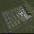 Integrated Aerial Master Plan of Urban Development With Green Spaces Buildings And Road Networks
