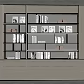 Modern Built-in Bookcase With Multiple Shelves Storage Drawers And Decorative Books