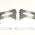 High Quality Silver Metal Automotive Bracket Parts With Structural Holes Design