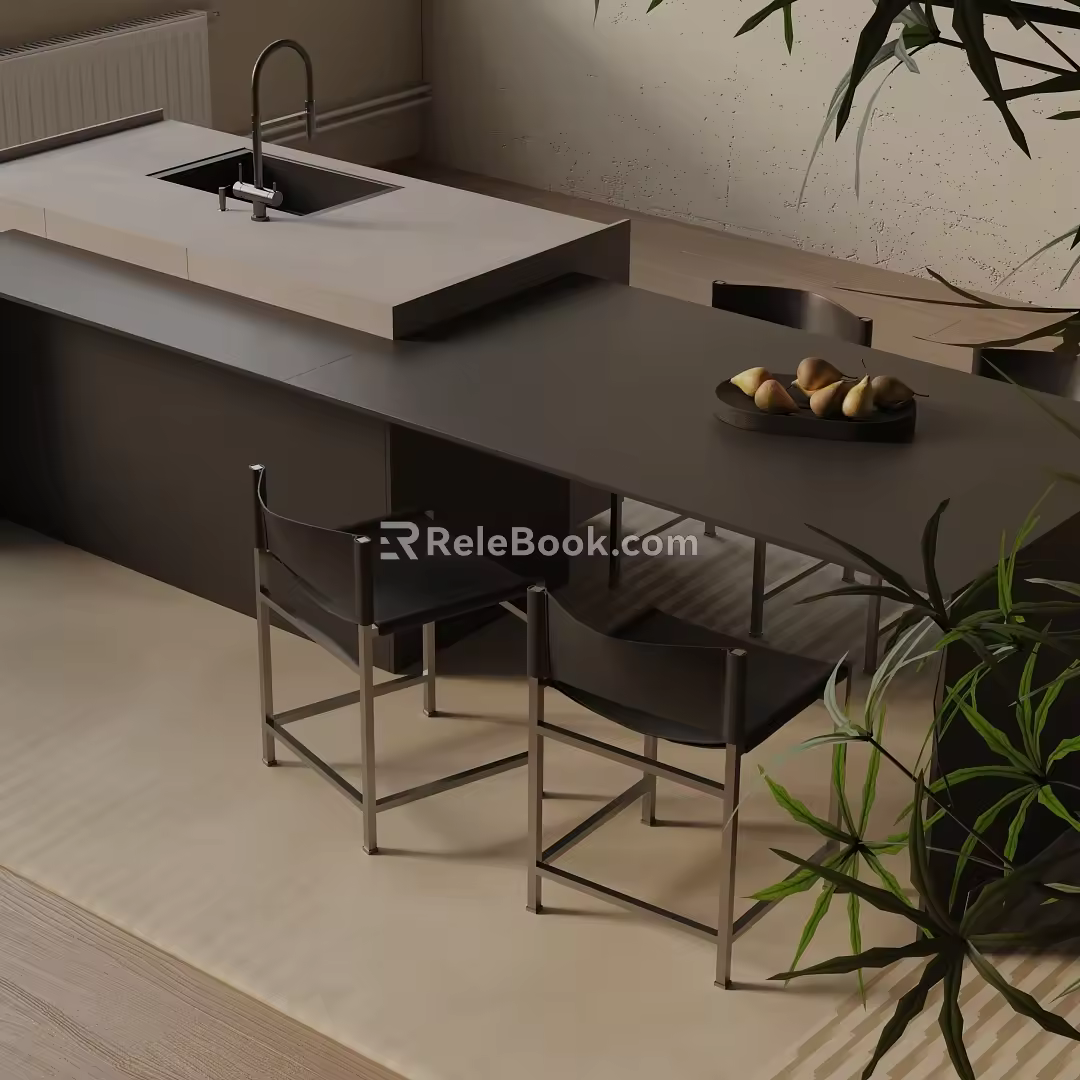 Modern table combination 3d model